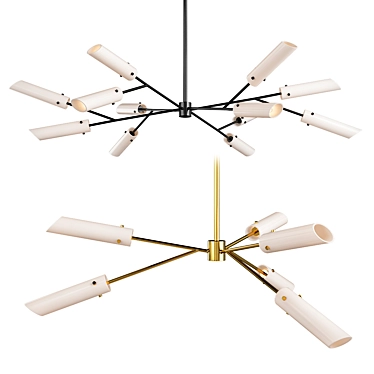 Elegant High-Line Chandelier 3D model image 1 