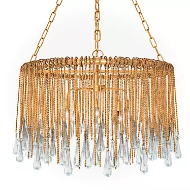 Tallis Teardrop Chandelier: Exquisite Pendant Lighting 3D model image 1 