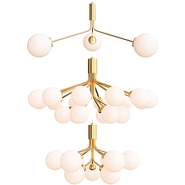 Elegant Danna Chandelier Set 3D model image 1 