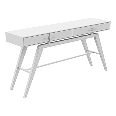 Niels Console: Modern Style Wood and Steel Furniture 3D model image 1 