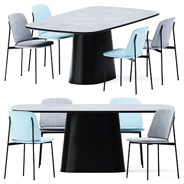 Cor Rectangular Dining Table: Stylish & Functional 3D model image 1 