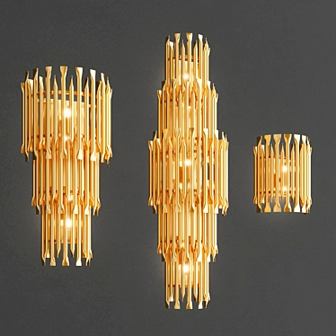 Elegant MATHENY Wall Lamps 3D model image 1 