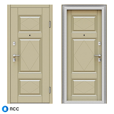 Classic Entry Door: Romb-59 - PSS 3D model image 1 