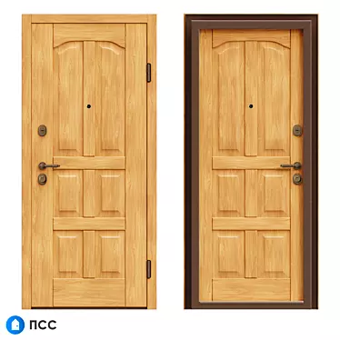 Classic Eco Entrance Door - ECO-67 3D model image 1 