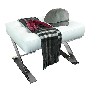 Elegant Ottoman in V-Ray 3D model image 1 