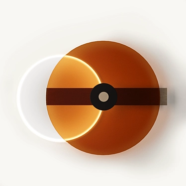 Modern Amber Glass Sconce 3D model image 1 
