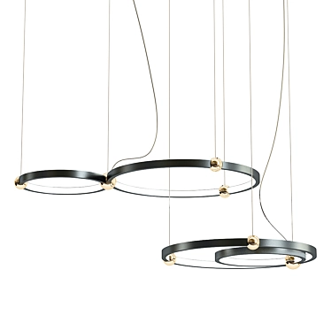 Galactic Halo Pendant Light 3D model image 1 