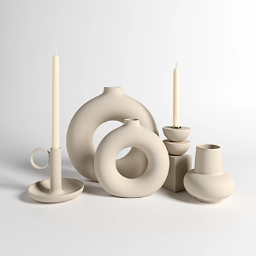 Stylish H&M HOME Decor Set 3D model image 1 