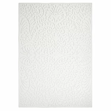Farmhouse Scrollwork Rug: High-low, Stain Resistant 3D model image 1 