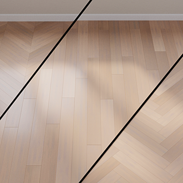 Arctic Bamboo Flooring: Horizontal Layout 3D model image 1 