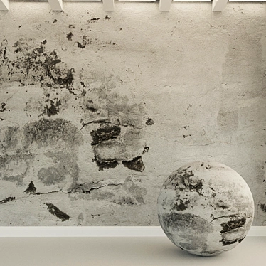 Vintage Concrete Wall Texture 3D model image 1 