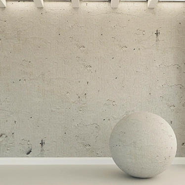 Vintage Concrete Wall Texture 3D model image 1 