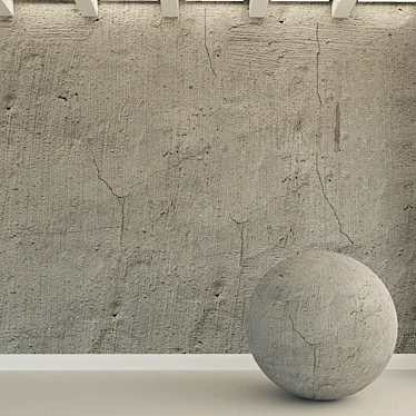 Vintage Concrete Wall Texture 3D model image 1 