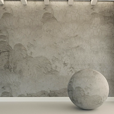 Aged Concrete Wall Texture 3D model image 1 