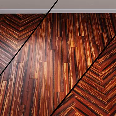 Jungle Bamboo PARQUET Chevron 3D model image 1 