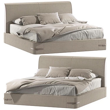 SEBASTIAN Bed by Chaarme: Modern Elegance 3D model image 1 