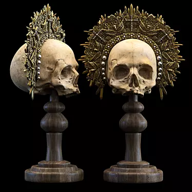 Regal Skull Deco Object 3D model image 1 