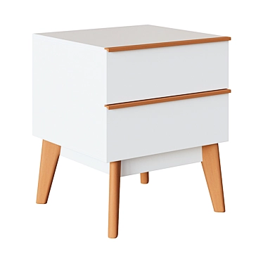 Modern White Meety Bedside Table 3D model image 1 