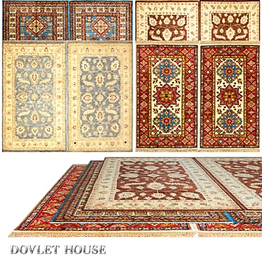 Pair of DOVLET HOUSE Carpets - 4 Pieces 3D model image 1 