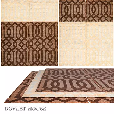 DOVLET HOUSE Double Carpets Set (4 pieces) 3D model image 1 