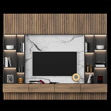 Modern TV Stand Design 3D model image 1 