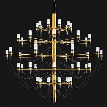 Elegant 2097 Chandelier by Gino Sarfatti 3D model image 1 