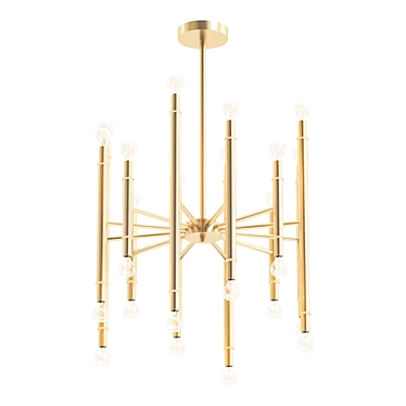 Nicollet 24-Light Chandelier 3D model image 1 