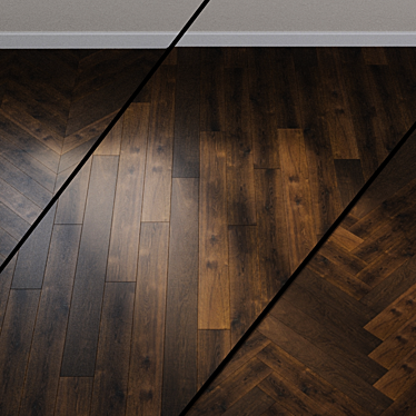 Haro Oak Smoky Amber Parquet: Brushed Elegance 3D model image 1 