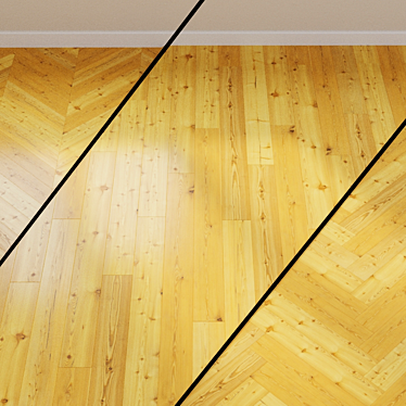 HARO PARQUET 4000 Larch 1-Strip 180 Plank 3D model image 1 