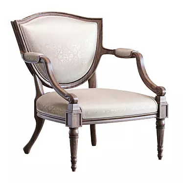 Elegant Vintage Armchair 3D model image 1 