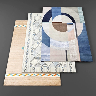 Modern High-Resolution Rugs Set 3D model image 1 