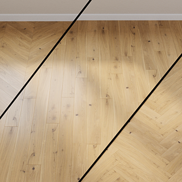 Haro Parquet 4000: Oak Puro White Strip 3D model image 1 