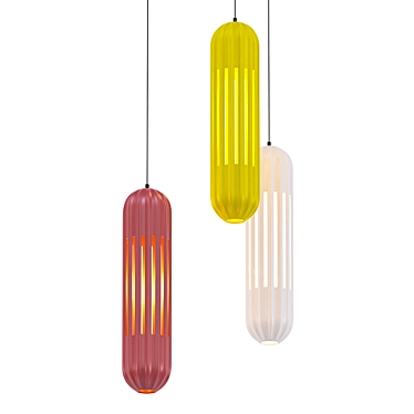 Scandinavian Style Colorful Pendant Lights 3D model image 1 