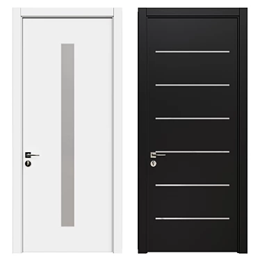 Sleek Interior Door 3D model image 1 