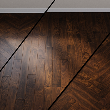 HARO Parquet 4000 Walnut Natur Plank 3D model image 1 