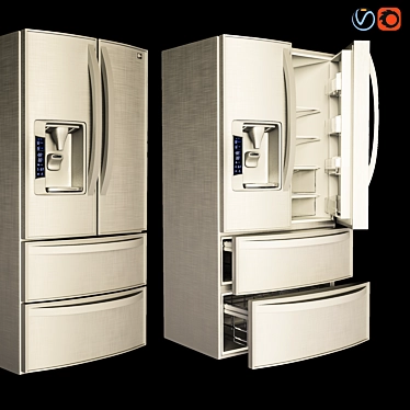 LG 2015 Refrigerator | Vray+Corona | 3D Model 3D model image 1 