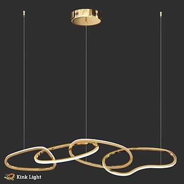 Sena Gold LED Light Fixture 3D model image 1 