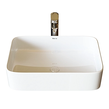 Sleek Roca Inspira Square Washbasin 3D model image 1 