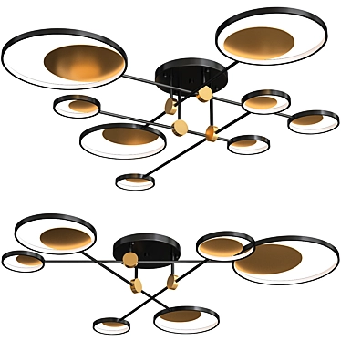 Risor Set: Stylish 6 or 8 Shade Pendant Lighting 3D model image 1 