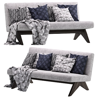 Elegant Erudit Sofa: Timeless Luxury 3D model image 1 