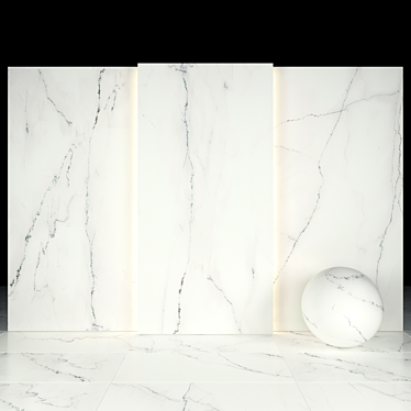 Elegant Calacatta AL Marble 3D model image 1 