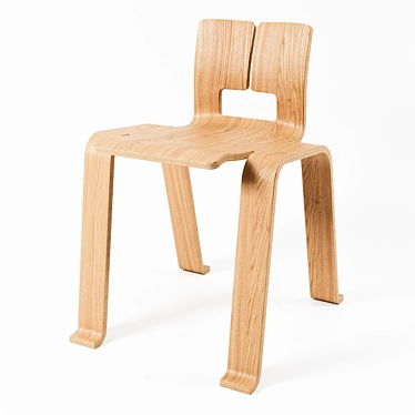 Sleek Origami-inspired Chair: Ombra Tokyo 3D model image 1 