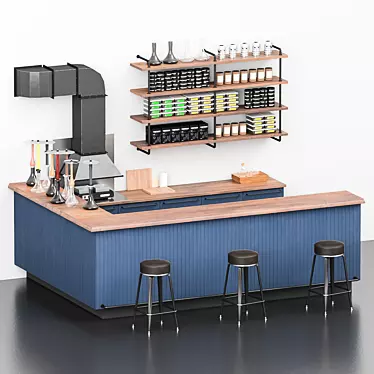 Exquisite Hookah Lounge Bar 3D model image 1 