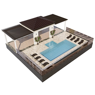 3D Swimming Pool Design Bundle 3D model image 1 