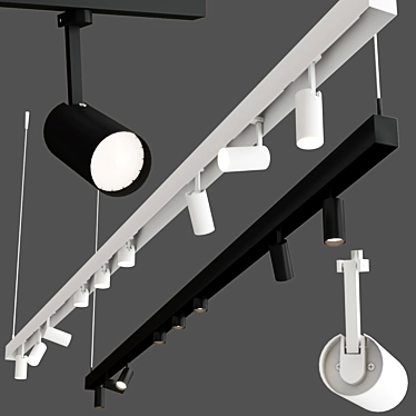 Elegant Track Lighting: Riccio 3D model image 1 