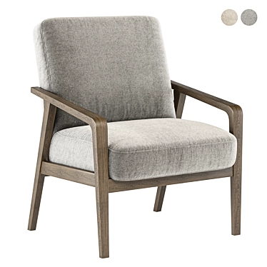 Rivet Huxley: Mid Century Chair 3D model image 1 