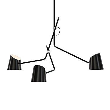 Modern Triple Pendant Light - HARTAU 3D model image 1 