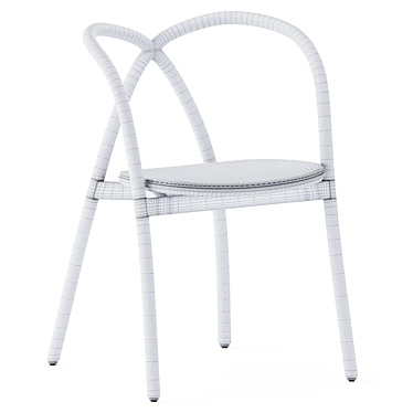 Sleek Ming Aluminum Chair 3D model image 1 