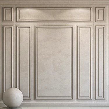 Elegant Plaster Molding 155 3D model image 1 