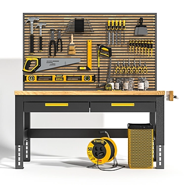 Sturdy Craftsman Workbench 3D model image 1 